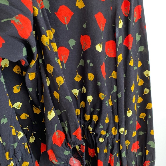 Vibrant Floral Blouse - Size Medium - Picture 5 of 7